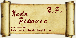 Neda Pipović vizit kartica